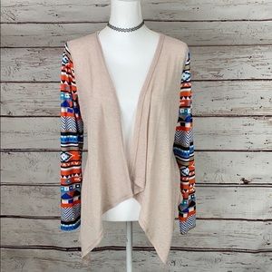Aztec Sleeve Printed Cardigan M